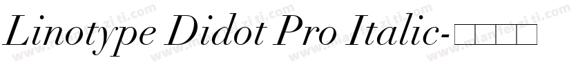 Linotype Didot Pro Italic字体转换
